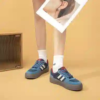 拉夏贝尔 合成革 百搭舒适 增高轻便 低帮 板鞋 女款