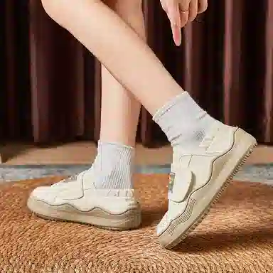 拉夏贝尔 一脚蹬懒人鞋 耐磨防滑 低帮 帆布鞋 女款