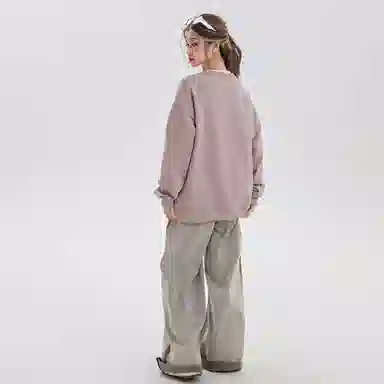 BOTH PLAY Dopamine Letter Print Sweatshirt