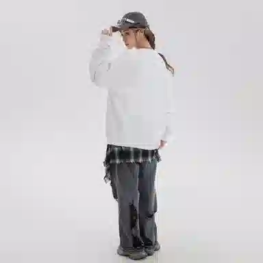 BOTH PLAY Dopamine Letter Print Sweatshirt