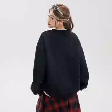 BOTH PLAY Dopamine Letter Print Sweatshirt