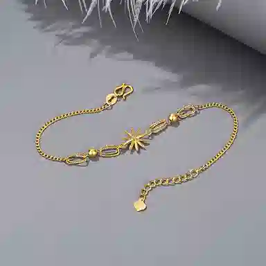 爱恋珠宝 八芒星 气质 个性 黄金 按克计价 手链 女款