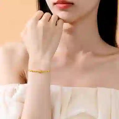 爱恋珠宝 八芒星 气质 个性 黄金 按克计价 手链 女款