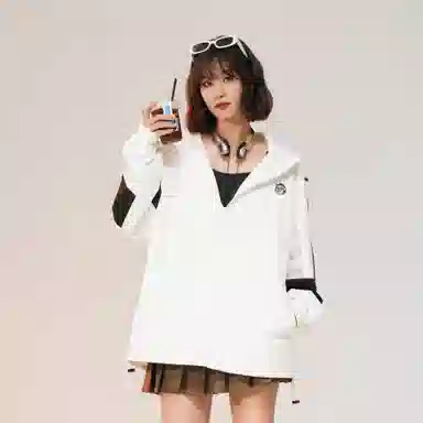 Talking Tom Logo Patch Colorblock Hoodie