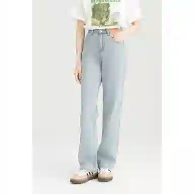 如续 直筒高腰百搭裤子牛仔裤 女款