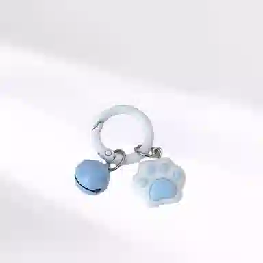 卡莱茵 可爱猫掌铃铛圆环扣软萌猫爪甜美 亚克力 挂件 男女同款情侣款