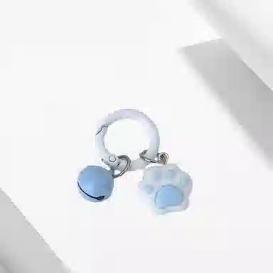 卡莱茵 可爱猫掌铃铛圆环扣软萌猫爪甜美 亚克力 挂件 男女同款情侣款