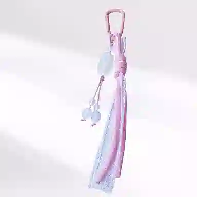 卡莱茵 【蕾丝花边】可爱趴趴兔创意粉色系手机包包挂绳#好运 尼龙 挂件 男女同款情侣款