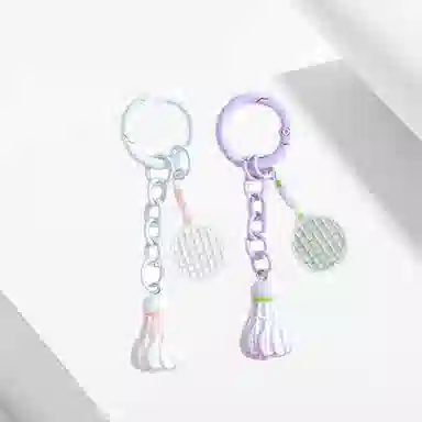 卡莱茵 羽毛球挂饰萌趣钥匙扣背包 树脂 挂件 男女同款情侣款