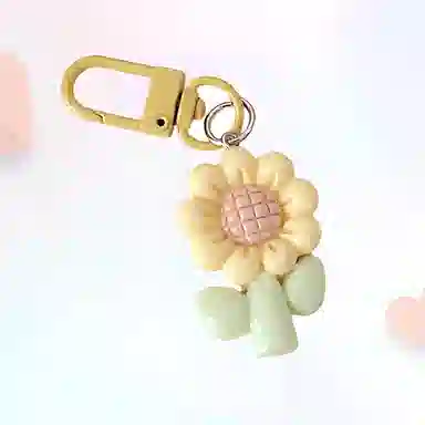 卡莱茵 奶油风胖乎乎花朵可爱甜美郁金香向日葵书包挂饰 亚克力 挂件 男女同款情侣款