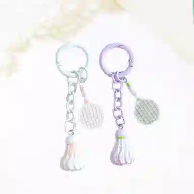 卡莱茵 羽毛球挂饰萌趣钥匙扣背包 树脂 挂件 男女同款情侣款