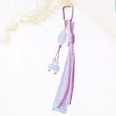 卡莱茵 【蕾丝花边】可爱趴趴兔创意粉色系手机包包挂绳#好运 尼龙 挂件 男女同款情侣款