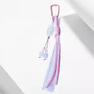 卡莱茵 【蕾丝花边】可爱趴趴兔创意粉色系手机包包挂绳#好运 尼龙 挂件 男女同款情侣款