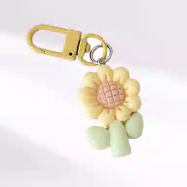 卡莱茵 奶油风胖乎乎花朵可爱甜美郁金香向日葵书包挂饰 亚克力 挂件 男女同款情侣款