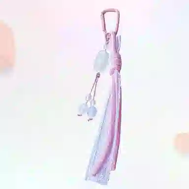 卡莱茵 【蕾丝花边】可爱趴趴兔创意粉色系手机包包挂绳#好运 尼龙 挂件 男女同款情侣款