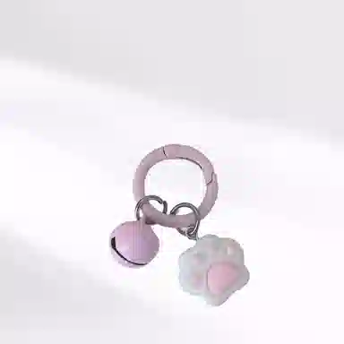 卡莱茵 可爱猫掌铃铛圆环扣软萌猫爪甜美 亚克力 挂件 男女同款情侣款