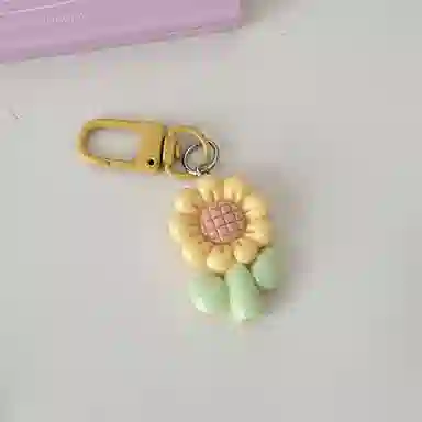 卡莱茵 奶油风胖乎乎花朵可爱甜美郁金香向日葵书包挂饰 亚克力 挂件 男女同款情侣款