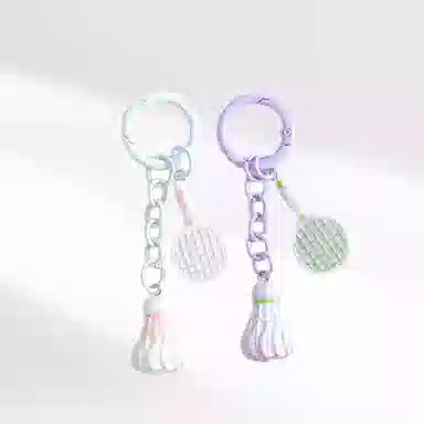 卡莱茵 羽毛球挂饰萌趣钥匙扣背包 树脂 挂件 男女同款情侣款