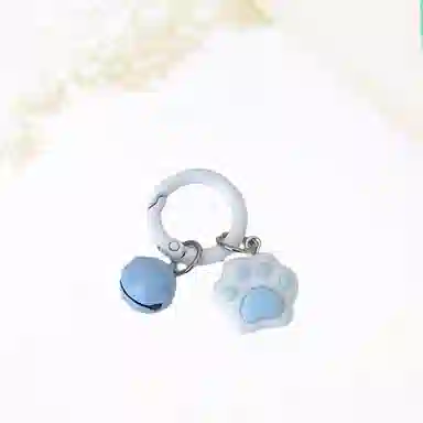 卡莱茵 可爱猫掌铃铛圆环扣软萌猫爪甜美 亚克力 挂件 男女同款情侣款