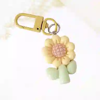 卡莱茵 奶油风胖乎乎花朵可爱甜美郁金香向日葵书包挂饰 亚克力 挂件 男女同款情侣款