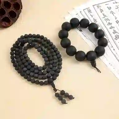 九华山 新中式复古文玩佛珠 礼盒装#好运 柏木 手串 男女同款情侣款