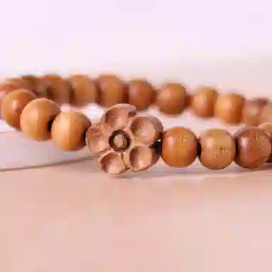 九华山 诸事顺利时来运转禅意静心 文玩盘玩佛珠#好运 桃木 手串 女款