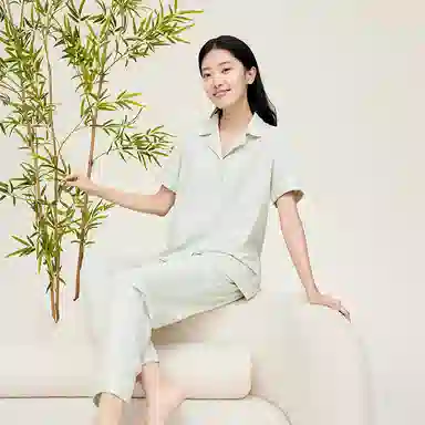 拾袜记 柔软舒适抑菌防螨吸汗透气家居服可外穿睡衣套装 女款 礼盒装