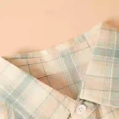 十月妈咪 童装 格子短袖衬衫 男童