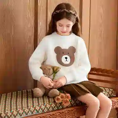 十月妈咪毛衣 加厚保暖萌趣 儿童款