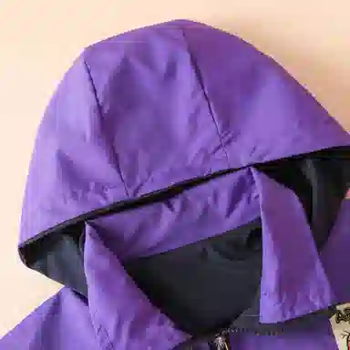 十月妈咪 童装 儿童休闲撞色印花连帽夹克外套 男童