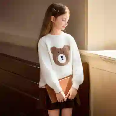 十月妈咪毛衣 加厚保暖萌趣 儿童款