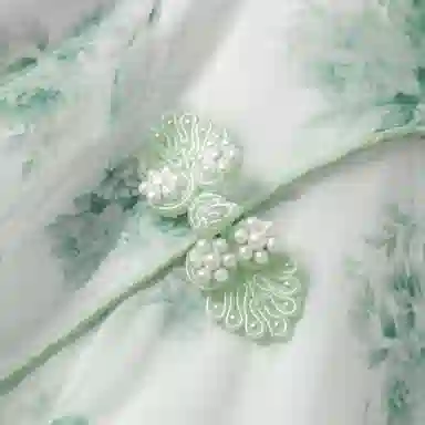 十月妈咪 中式国风短袖中长款网纱旗袍连衣裙汉服 夏 儿童款