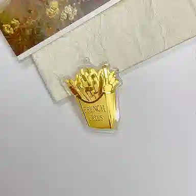 凤庙珠宝 薯条 可爱小巧精致温柔幸运小众浪漫甜蜜创意设计感#好运 金 挂件 男女同款情侣款