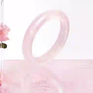 凤庙珠宝 小众素圈 国潮新中式粉晶樱花粉气质清透粉嫩浪漫清新甜美手饰 水晶 手镯 女款 礼盒