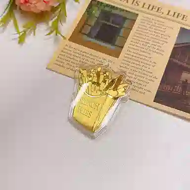 凤庙珠宝 薯条 可爱小巧精致温柔幸运小众浪漫甜蜜创意设计感#好运 金 挂件 男女同款情侣款