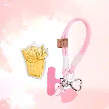 凤庙珠宝 薯条 可爱小巧精致温柔幸运小众浪漫甜蜜创意设计感#好运 金 挂件 男女同款情侣款