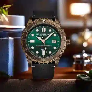Stuhrling Diver Series 44mm Green Dial
