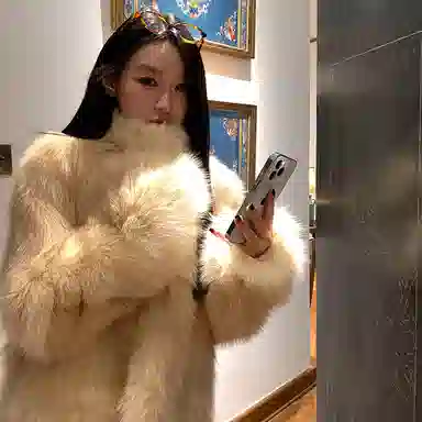 COCO LIMITED Fox Fur Coat Long
