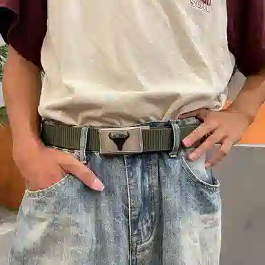 NINE NAIL Nylon Canvas Belt