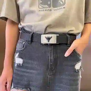 NINE NAIL Nylon Canvas Belt