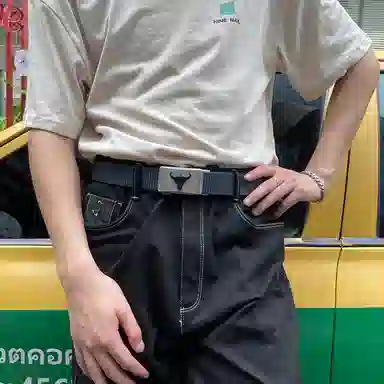 NINE NAIL Nylon Canvas Belt