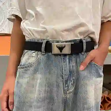 NINE NAIL Nylon Canvas Belt