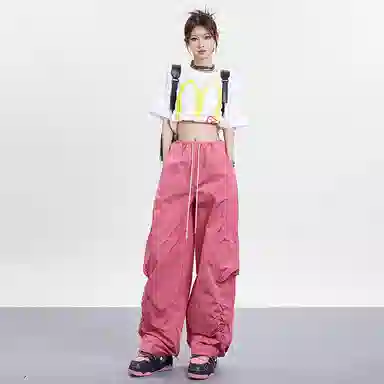 High Street Sweet Spicy Wide-leg Cargo Pants Women
