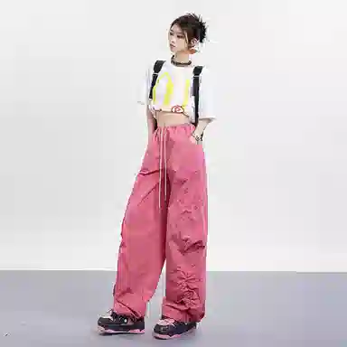 High Street Sweet Spicy Wide-leg Cargo Pants Women