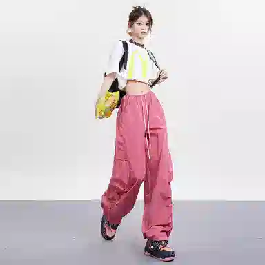 High Street Sweet Spicy Wide-leg Cargo Pants Women