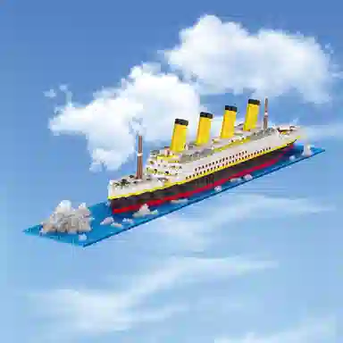 猴大使 兼容乐高泰坦尼克号游轮 拼装模型