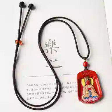 凯真 海上女神妈祖 【已祝福】高含量帝王砂 上岸平安福禄吉祥 国潮新中式简约百搭 朱砂 吊坠 男女同款情侣款