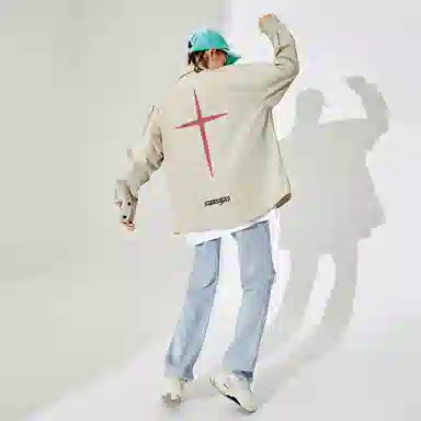 Kimura Sansha Cross Letter Print Shirt