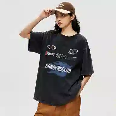 SANSYAS Vintage Racing Logo Tee