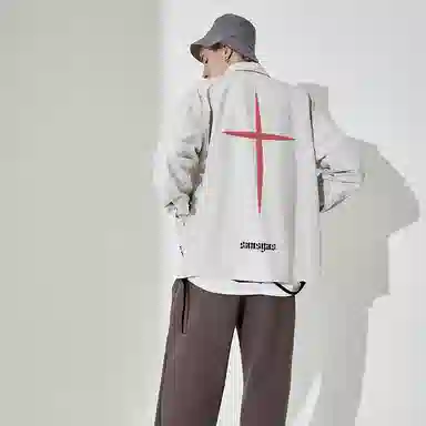 Kimura Sansha Cross Letter Print Shirt